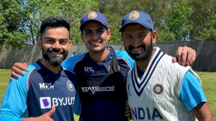 Sun brings out smiles!':Virat Kohli shares picture with Gill, Pujara during training session