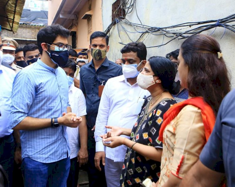 Aaditya Thackeray visits locations of Mumbai landslides